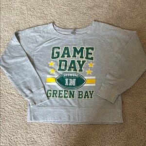 Grey Game Day in Green Bay Packers Crewneck Size Small